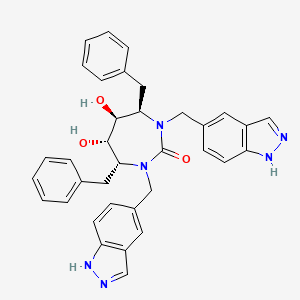 (5S,6S,4R,7R)-1,3-Bis((1H-indazol-5-yl)methyl)-4,7-dibenzyl-5,6-dihydroxy-1,3-diazepin-2-one