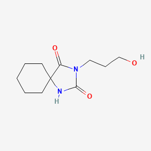 molecular formula C11H18N2O3 B1518060 3-(3-Hydroxypropyl)-1,3-diazaspiro[4.5]decane-2,4-dione CAS No. 1153129-25-9