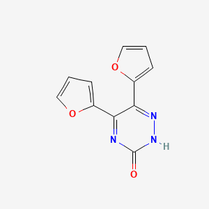 molecular formula C11H7N3O3 B15180631 1,2,4-Triazin-3(2H)-one, 5,6-di-2-furanyl- CAS No. 94886-01-8