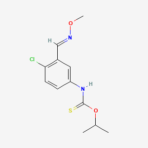 Carbamothioic acid, (4-chloro-3-((methoxyimino)methyl)phenyl)-, O-(1-methylethyl) ester