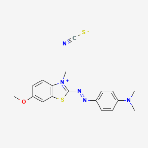 2-((4-(Dimethylamino)phenyl)azo)-6-methoxy-3-methylbenzothiazoliumthiocyanate