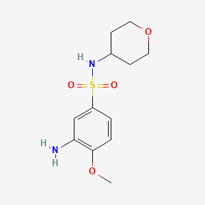 B1518064 3-amino-4-methoxy-N-(oxan-4-yl)benzene-1-sulfonamide CAS No. 1153060-26-4