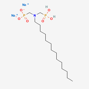 molecular formula C16H35NNa2O6P2 B15180668 Disodium dihydrogen ((tetradecylimino)bis(methylene))diphosphonate CAS No. 92836-85-6