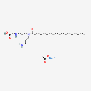 N-(3-((3-Aminopropyl)(1-oxooctadecyl)amino)propyl)aminoacetate sodium monoacetate