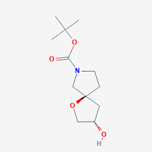 molecular formula C12H21NO4 B1518075 Racemic-(3S,5S)-Tert-Butyl 3-Hydroxy-1-Oxa-7-Azaspiro[4.4]Nonane-7-Carboxylate 