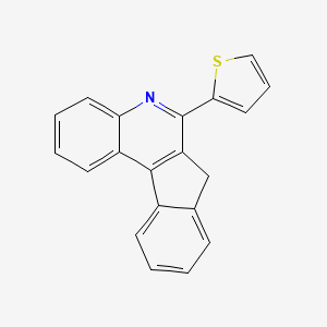 B15180753 7H-Indeno(2,1-c)quinoline, 6-(2-thienyl)- CAS No. 128404-84-2