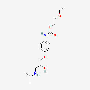 Carbamic acid, (4-(2-hydroxy-3-((1-methylethyl)amino)propoxy)phenyl)-, 2-ethoxyethyl ester