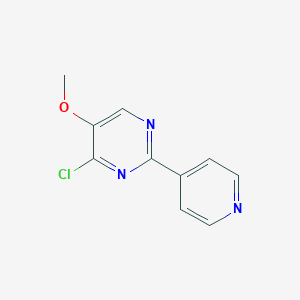 molecular formula C10H8ClN3O B151808 4-氯-5-甲氧基-2-(吡啶-4-基)嘧啶 CAS No. 133661-38-8