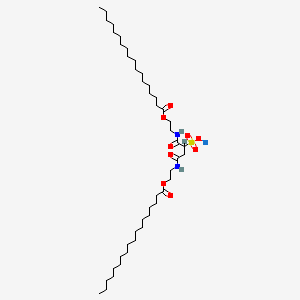 molecular formula C44H83N2NaO9S B15180828 Sodium (1,4-dioxo-2-sulphonatobutane-1,4-diyl)bis(iminoethylene) distearate CAS No. 94200-33-6