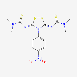 Thiourea, N',N'''-(4-(4-nitrophenyl)-1,2,4-dithiazolidine-3,5-diylidene)bis(N,N-dimethyl-