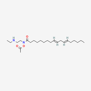 N-(2-((2-Hydroxyethyl)amino)ethyl)octadeca-9,12-dienamide monoacetate