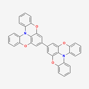 molecular formula C36H20N2O4 B1518113 7,7'-Bi[1,4]benzoxazino[2,3,4-kl]phenoxazine CAS No. 1395881-55-6