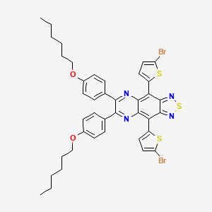 4,9-Bis(5-bromothiophen-2-yl)-6,7-bis(4-(hexyloxy)phenyl)-[1,2,5]thiadiazolo[3,4-g]quinoxaline