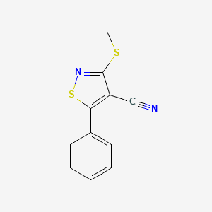 4-Isothiazolecarbonitrile, 3-(methylthio)-5-phenyl-