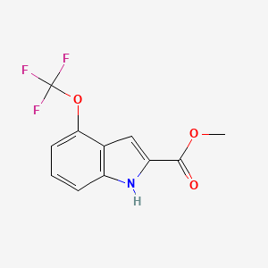 molecular formula C11H8F3NO3 B1518122 4-(trifluorometoxi)-1H-indol-2-carboxilato de metilo CAS No. 1154319-83-1