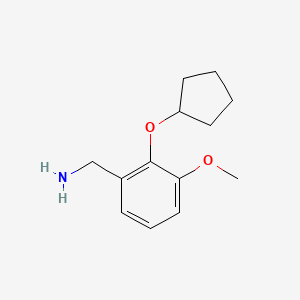 [2-(Cyclopentyloxy)-3-methoxyphenyl]methanamine