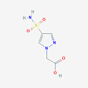 molecular formula C5H7N3O4S B1518129 Ácido 2-(4-sulfamoil-1H-pirazol-1-il)acético CAS No. 1153401-02-5