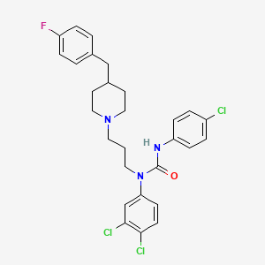 Urea, N'-(4-chlorophenyl)-N-(3,4-dichlorophenyl)-N-(3-(4-((4-fluorophenyl)methyl)-1-piperidinyl)propyl)-