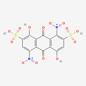 9,10-Dihydro-1,5-dihydroxy-4,8-dinitro-9,10-dioxoanthracene-2,7-disulphonic acid