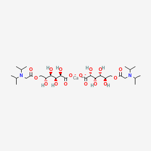 calcium;(2R,3S,4R,5R)-6-[2-[di(propan-2-yl)amino]acetyl]oxy-2,3,4,5-tetrahydroxyhexanoate