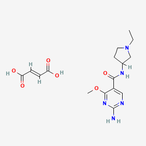 2-amino-N-(1-ethylpyrrolidin-3-yl)-4-methoxypyrimidine-5-carboxamide;(E)-but-2-enedioic acid