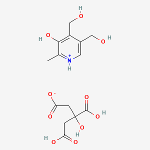 5-Hydroxy-3,4-bis(hydroxymethyl)-6-methylpyridinium dihydrogen citrate