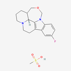 (3alpha)-(1)-10-Fluoro-D-homo-20,21-dinor-15(14H,15H)-oxaeburnamenine monomethanesulphonate