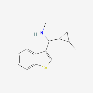 molecular formula C14H17NS B1518153 [1-Benzothiophen-3-yl(2-methylcyclopropyl)methyl](methyl)amine CAS No. 1218404-81-9