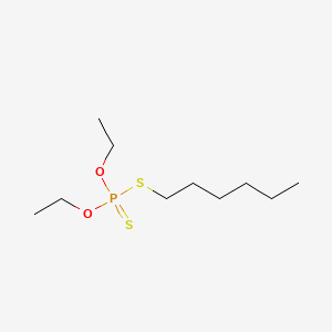 Phosphorodithioic acid, O,O-diethyl S-hexyl ester