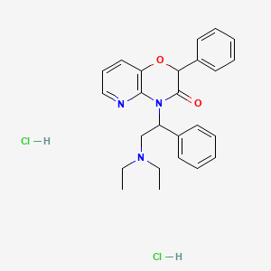 2H-Pyrido(3,2-b)-1,4-oxazin-3(4H)-one, 4-(2-(diethylamino)-1-phenylethyl)-2-phenyl-, dihydrochloride