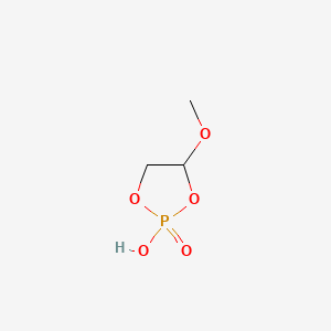 molecular formula C3H7O5P B15181598 1,3,2-Dioxaphospholane-4-methanol, 2-hydroxy-, 2-oxide CAS No. 5695-96-5