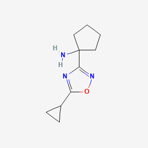1-(5-Cyclopropyl-1,2,4-oxadiazol-3-yl)cyclopentan-1-amine