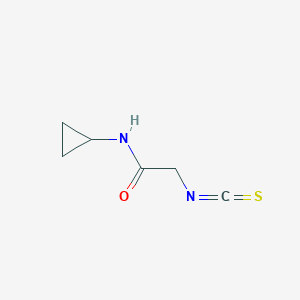 molecular formula C6H8N2OS B1518165 N-环丙基-2-异硫氰酸乙酰胺 CAS No. 1154551-45-7