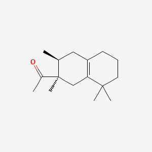 molecular formula C16H26O B15181690 Ethanone, 1-((2R,3S)-1,2,3,4,5,6,7,8-octahydro-2,3,8,8-tetramethyl-2-naphthalenyl)-, rel- CAS No. 59056-93-8