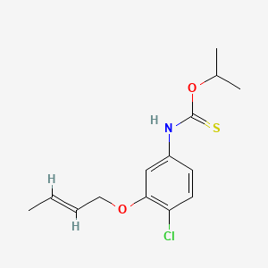 Carbamothioic acid, (3-(2-butenyloxy)-4-chlorophenyl)-, O-(1-methylethyl) ester, (E)-