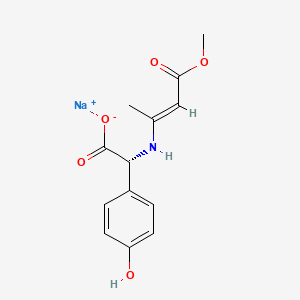 Sodium (R)-(4-hydroxyphenyl)((3-methoxy-1-methyl-3-oxoprop-1-enyl)amino)acetate