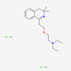 Ethanamine, N,N-diethyl-2-(2-(3,4-dihydro-3,3-dimethyl-1-isoquinolinyl)ethoxy)-, dihydrochloride