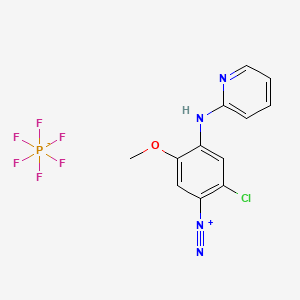 2-Chloro-5-methoxy-4-(2-pyridylamino)benzenediazonium hexafluorophosphate