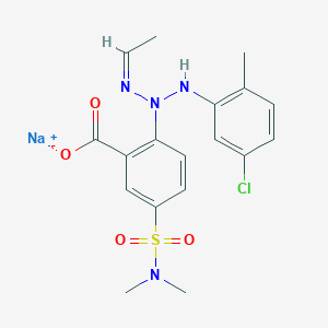 Sodium 2-(3-(5-chloro-2-tolyl)-1-ethyltriazen-2-yl)-5-((dimethylamino)sulphonyl)benzoate