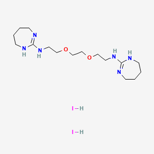 1H-1,3-Diazepin-2-amine, N,N'-(1,2-ethanediylbis(oxy-2,1-ethanediyl)bis(4,5,6,7-tetrahydro-, dihydriodide