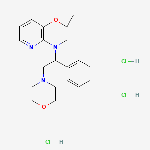 2H-Pyrido(3,2-b)-1,4-oxazine, 3,4-dihydro-2,2-dimethyl-4-(2-(4-morpholinyl)-1-phenylethyl)-, trihydrochloride