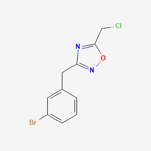 molecular formula C10H8BrClN2O B1518179 3-[(3-Bromophenyl)methyl]-5-(chloromethyl)-1,2,4-oxadiazole CAS No. 1156169-39-9