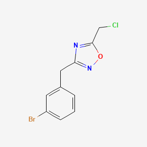 molecular formula C10H8BrClN2O B1518179 3-[(3-Bromophényl)méthyl]-5-(chlorométhyl)-1,2,4-oxadiazole CAS No. 1156169-39-9