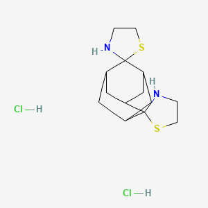 Dispiro(thiazolidine-2,2'-tricyclo(3.3.1.1(sup 3,7))decane-6',2''-thiazolidine), dihydrochloride