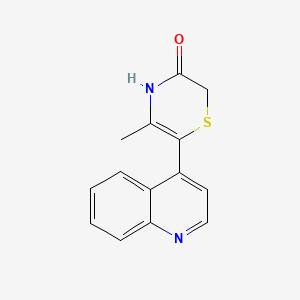 2H-1,4-Thiazin-3(4H)-one, 5-methyl-6-(4-quinolinyl)-