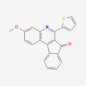 7H-Indeno(2,1-c)quinolin-7-one, 3-methoxy-6-(2-thienyl)-