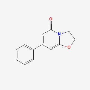 5H-Oxazolo(3,2-a)pyridin-5-one, 2,3-dihydro-7-phenyl-