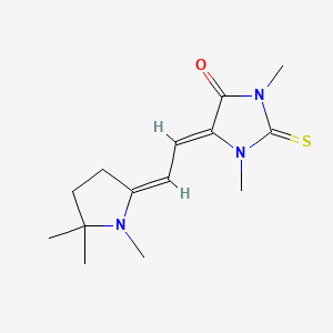 1,3-Dimethyl-2-thioxo-5-((1,5,5-trimethyl-2-pyrrolidinylidene)ethylidene)imidazolidin-4-one