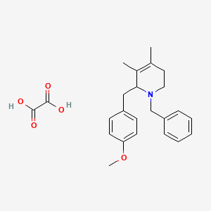 1-Benzyl-1,2,5,6-tetrahydro-2-((4-methoxyphenyl)methyl)-3,4-dimethylpyridinium hydrogen oxalate