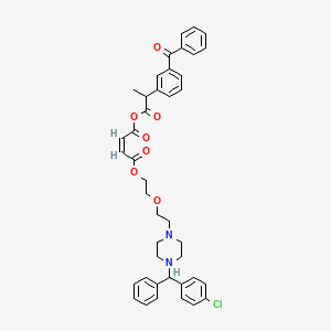 2-(3-Benzoylphenyl)propionoyl 2-(2-(4-((4-chlorophenyl)benzyl)piperazin-1-yl)ethoxy)ethyl maleate